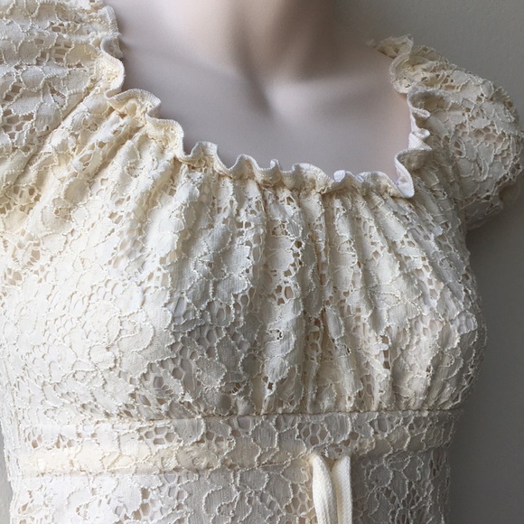 💖Lace bodycon off shoulder ruffle sexy cute Dress - Picture 9 of 14